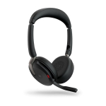 Jabra Evolve2 65 Flex MS Stereo - K&otilde;rvaklapid - &uuml;le-k&otilde;rvade - Bluetooth - traadita - aktiivne m&uuml;ra t&uuml;histamine - USB-A -