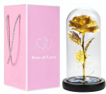 Uinuv roos klaaskuplis LED-valgustitega, LIVMAN