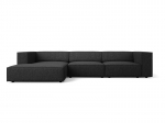 Polsterdatud nurgas Cosmopolitan Design Arendal 4, must