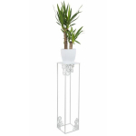 Moodne lillealus, valge, 80 cm