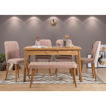 6-osaline s&ouml;&ouml;gikomplekt Asir Costa Atlantic Stone, pruun/roosa