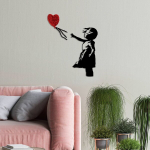 Wallity metalinė sienų dekoracija Banksy-13-1, 105 cm