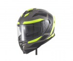 Mootorratta kiiver Presto, must/kollane