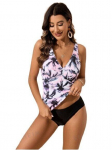 Kaheosaline ujumistrikoo naistele Pupsik LT, must, S
