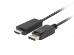 Kaabli t&uuml;&uuml;pide muundur - Lanberg - CA-DPHD-11CC-0018-BK - HDMI - 1,8 m - Vask