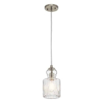 Kichler Riviera ripplamp, 1xe27, 60w, klaas, nikeldatud
