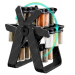 Maitseainepurgid koos p&ouml;&ouml;rleva alusega, must