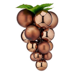 J&otilde;ulupallid - Mitte m&auml;&auml;ratud - V&auml;ikesed pruunid viinamarjad - Plastik - 14 x 14 x 25 cm - Riputamiseks
