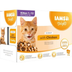 IAMS Delights m&auml;rgtoit kassipoegadele kanaga, 12x85 g