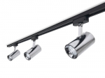 Steka Ductus kroomitud LED r&ouml;&ouml;pmelvalgusti GU10 x3 + r&ouml;&ouml;pmel 1,5m - must