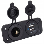 Laadimispesa, 2.1a 1a 12v Pistikupesa, Universaalne, Must, ME Premium