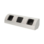 2x230V pistikupesa kapi all koos l&uuml;litiga - OR-AE-1304(GS) schuko, srebrny