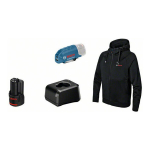 Bosch Professional GHH 12+18V XA heated jacket size 3XL with 12V battery - 06188000GG, XXXL