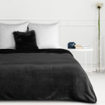 TEDY 70x160 kahepoolne must tekk TEDY kahepoolne tekk maagiliselt pehmest nahast ja pehmest fliisist, suurus 70x160 cm.