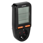 Vattmeeter LCD-ekraaniga OR-WAT-435(GS)/B Schuko, Wattmetras, energijos skaičiuotuvas su LCD ekranu OR-WAT-435(GS)/B schuko