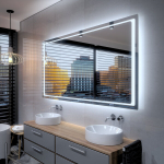 Peegel LED-valgustusega Vannituppa, Magamistuppa, Elutuppa - Barcelona - 150 cm, 90 cm, LED Veidrodis Modelis - Barcelona 150 cm x 90 cm
