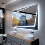 Peegel LED-valgustusega Vannituppa, Magamistuppa, Elutuppa - Berlin - 70 cm, 60 cm, LED Veidrodis Modelis - Berlin 70 cm x 60 cm