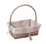 Home4You vitstest korv Willi Stripe, 37x28x15/39 cm