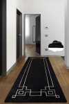 Salės kilimas (80 x 200) Square - Black