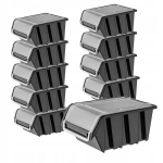 10x korraldaja konteineri salve hoiut&ouml;&ouml;koda 195x120 mm komplekt