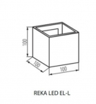 REKA LED v&auml;lisseinavalgusti EL 7W-L-W, biały