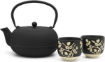 Bredemeijer teekomplekt 153013 Sichuan Tea Set 1.0l Cast Iron + 2 Porcelain Bowls, must