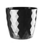 &Uuml;mmargune plastikust lillepott must 14 cm Cristal