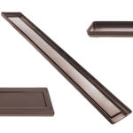Lillepoti alus 80 cm ristk&uuml;likukujuline Mocha plastikust alus