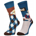 Vanaisa motiiviga sokid, Comodo, Funny SM1/73, sinine