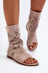 Zazoo 3437 Naiste Seemisnahast Sandaalid Luku jaoks Beige 30573-21, Sandalai - 36