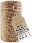 Džuut teibirull 20 cm x 10 m Creative Deco, naturaalne pruun kangas, boho dekoratsioon