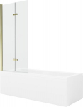Vann Mexen Cubik koos viimistluse ja klaasist seinaga, 170x70 cm + 80 cm (II)
