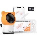 Kaameraga beebimonitor TECGUUD 5-tolline 2,4 GH WiFi.