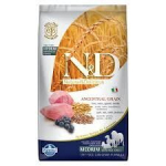 Farmina N&D Low Grain Dog Puppy Mini koos lambaliha ja mustikatega, 2,5 kg