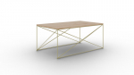 Kohvilaud ADRK Furniture Dante, kuldne/pruun