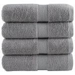 vidaXL Premium k&auml;ter&auml;tikud 4 tk hall 30x30 cm puuvill 600 g/cm&sup2;