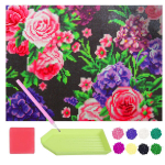 Teemant tikandiga maalimine Lilled 30x40