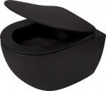 WC-pott Deante Peonia Rimless koos aeglaselt sulguva kaanega, nero
