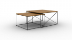 2 kohvilaua komplekti ADRK Furniture Licco, pruun/must