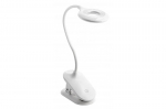 Laualamp Ringo, 4W, 200lm, 3-CCT, 5 VDC, 1A, 1000mAh aku, h&auml;mardatav, valge