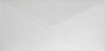 Metalliseeritud dekoratiivsed &uuml;mbrikud, Sirio Pearl DL 11x22 Ice White valge 25tk. 110g