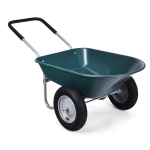 Costway 2 Wheel Garden K&auml;ru raskeveokite sahtel 145 x 65 x 65 cm roheline