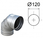 Diverter 90&deg; koos puhastusluugiga. D-120 mm.