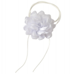 Choker kaelakee s&otilde;lmitud suure lillega, valge lill