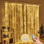 Garlandkardin puldi ja konksudega BlitzTop, 3&times;2 m, 200 LED-i, soe valge