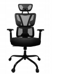 P&ouml;&ouml;rlev, reguleeritav, ergonoomiline esmaklassiline kontoritool KG101 must