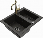 Graniidist k&ouml;&ouml;givalamu Mexen Carlos segisti ja sifooniga, metallic black/gold+gold