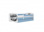 Lastevoodi ilma madratsita/sahtlita Kocot Kids BabyDreams Blue sports car, sinine/valge