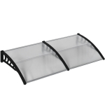 Outsunny varikatus v&auml;lisuksele 200 x 96 x 27 cm varikatus UV-kaitsega, vihmakaitse p&auml;ikesekaitsega v&auml;listingimustesse alumiinium must | Aosom