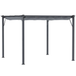 Pergola Paviljon Terrassikate l&uuml;kandkatusega Aia Alumiinium S&ouml;egruuv+Tumehall 3x3x2,23 m